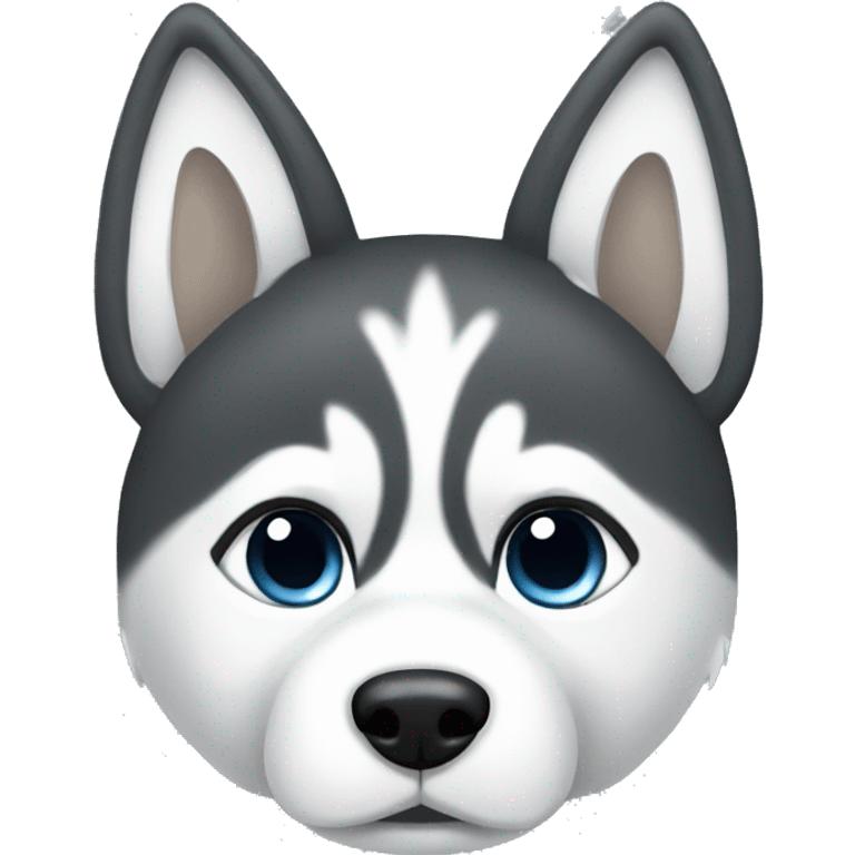 Husky with bow emoji