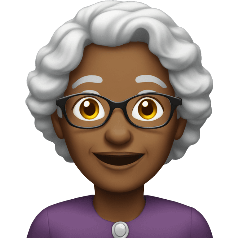 old black lady happy  emoji