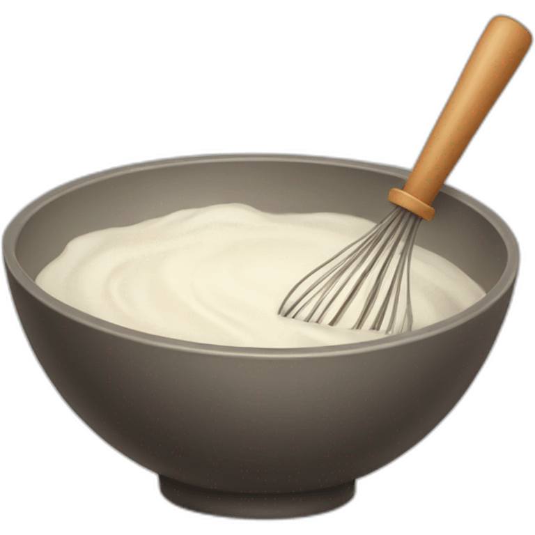 Bowl with whisk emoji