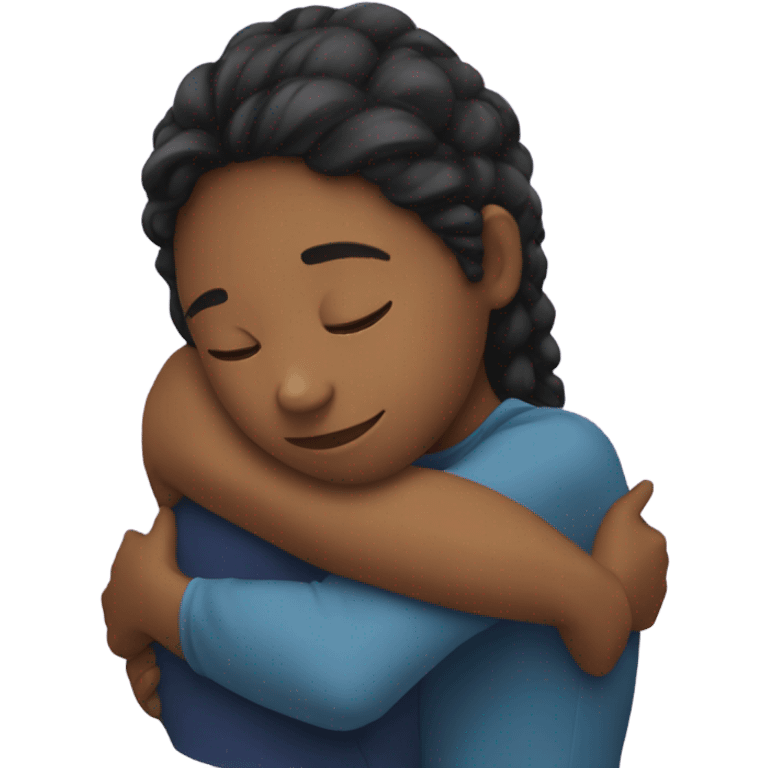 Girl hugging emoji