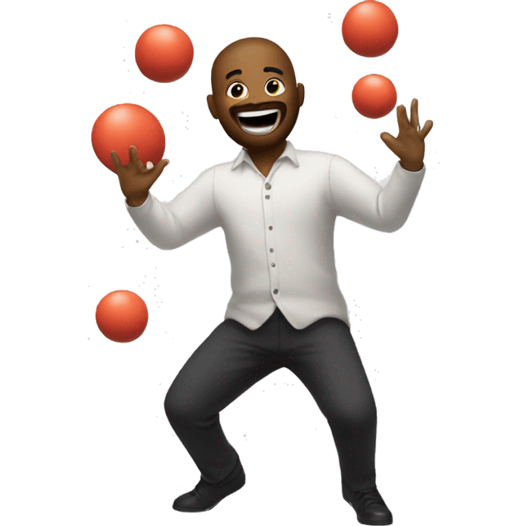 happily juggling emoji