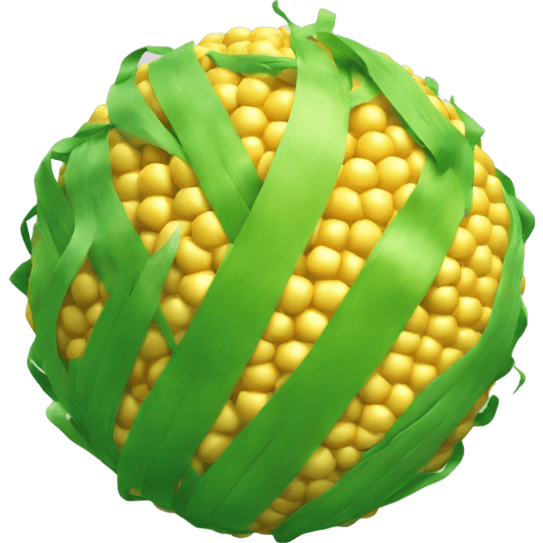 Sphere shape ball made of corn emoji