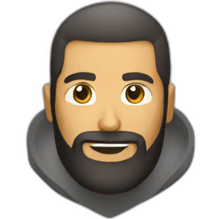 Man padlock beard slanted view emoji