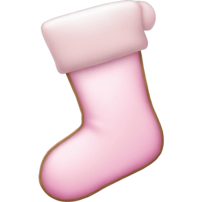 Three light pink Christmas stockings  emoji