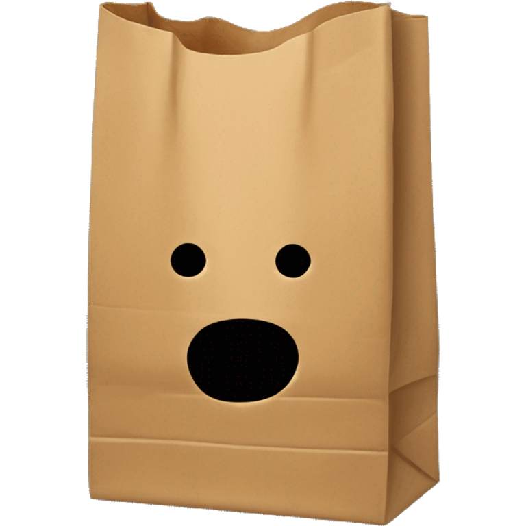 paper bag only, no face attrbutes emoji