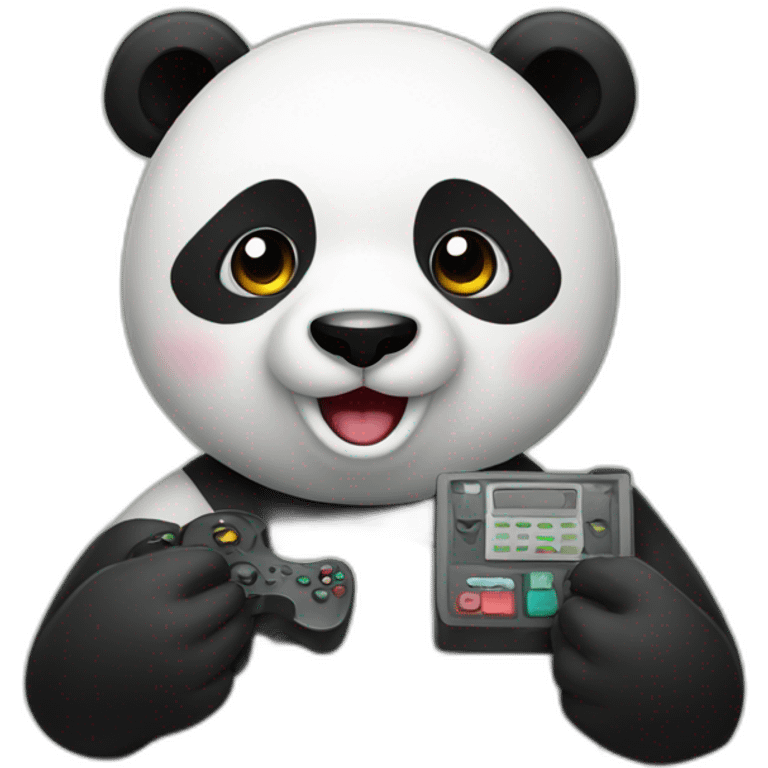 Panda con consola emoji