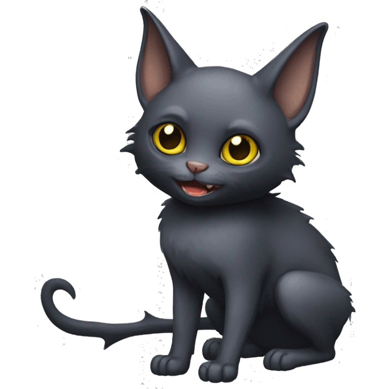 Bat-cat-hybrid full body emoji