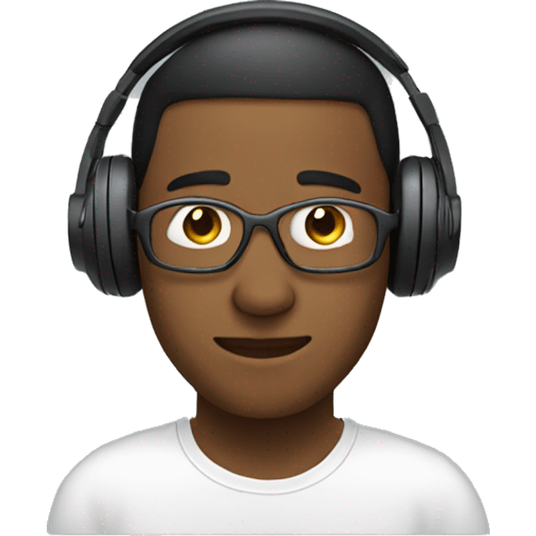 person wearing headphones  emoji