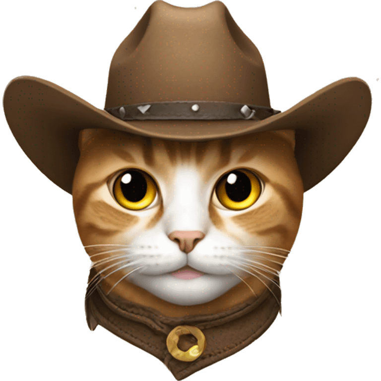 Cat wearing a cowboy hat emoji