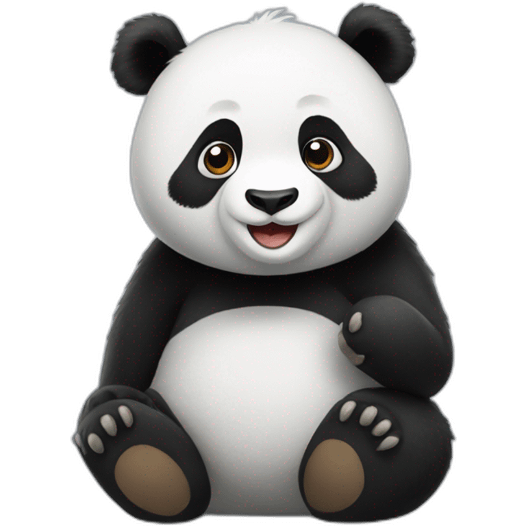 Panda with momey emoji