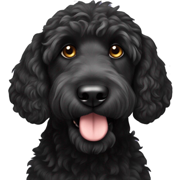 Black Labradoodle  emoji