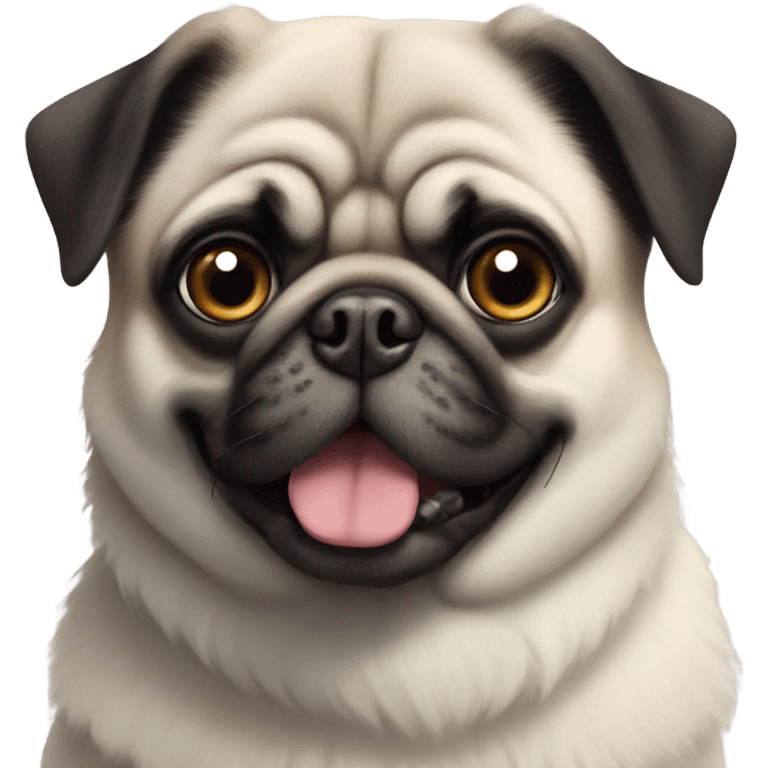 Pug on a husky emoji