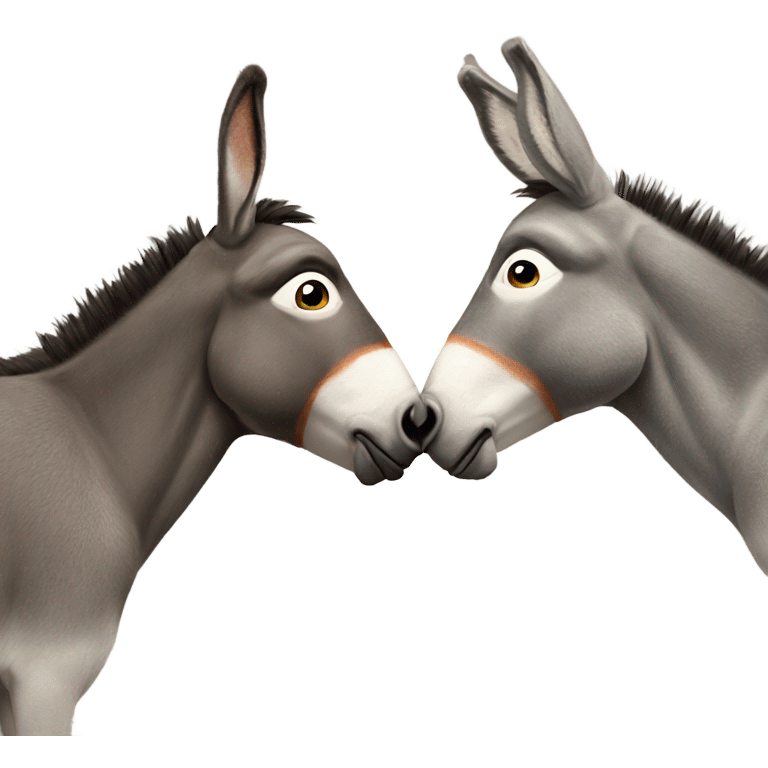 Two donkeys kissing  emoji