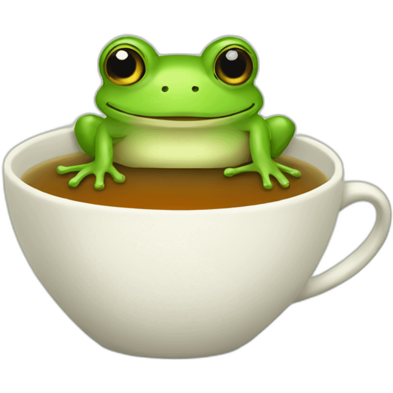 frog cup tea emoji