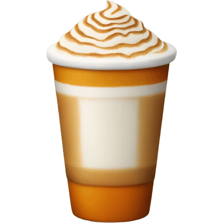 Realistic pumpkin latte emoji