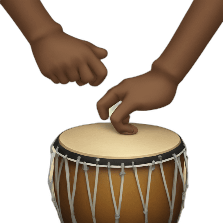 hands beating african drum emoji