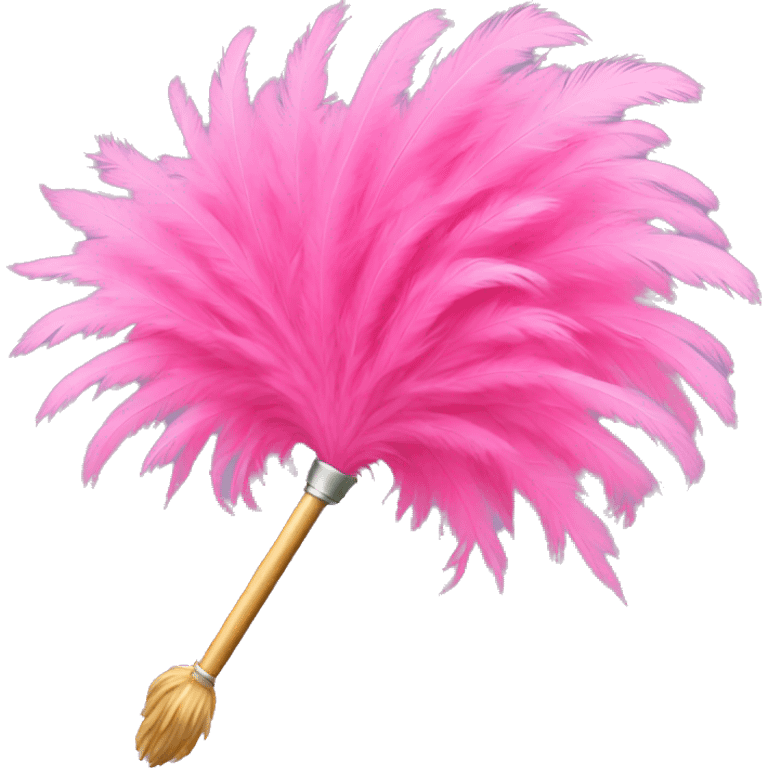 Pink feather duster emoji