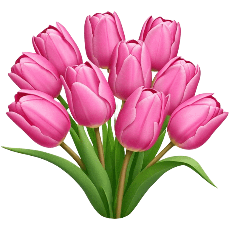 Bouquet of pink tulips emoji