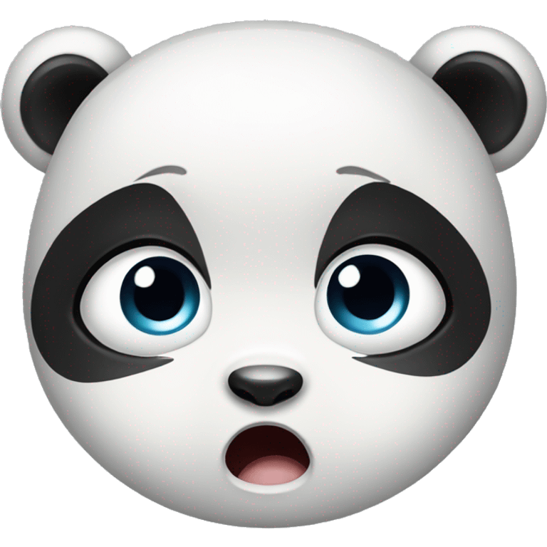 Female baby panda crying emoji