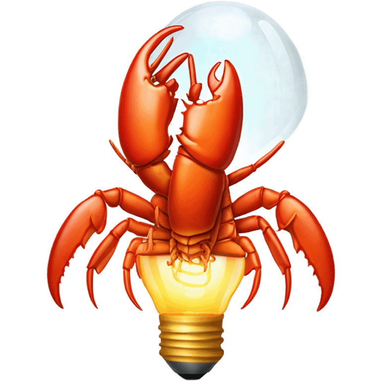 lobster with a lightbulb head emoji