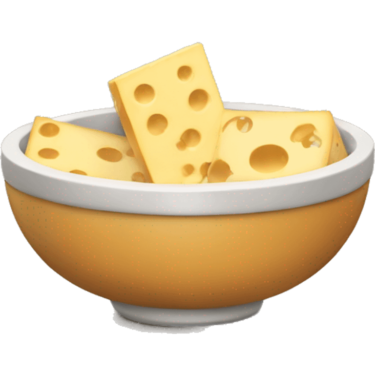 A bowl of cheese and crackers  emoji