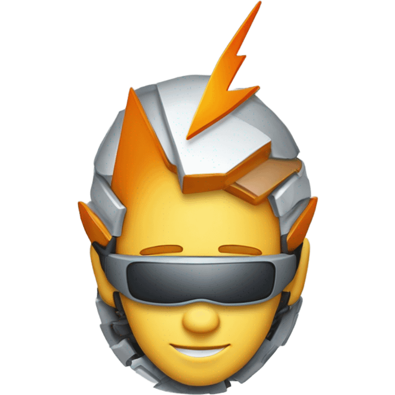 Create a tech-focused emoji/avatar for a developer acceleration team that:
1. Shows speed/efficiency (e.g., rocket, lightning bolt)
2. Includes coding elements (e.g., brackets, gears)
3. Represents developer empowerment and productivity
4. Uses max 3 colors and simple shapes that work at small sizes
5. Conveys both technical expertise and support/enablement

Key theme: Making developers' work faster, smoother, and more reliable emoji