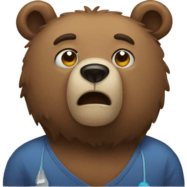 sick bear emoji