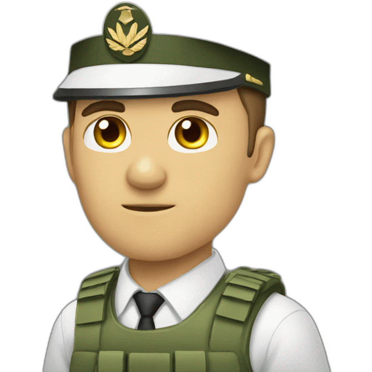 Military man is stealing fuel emoji