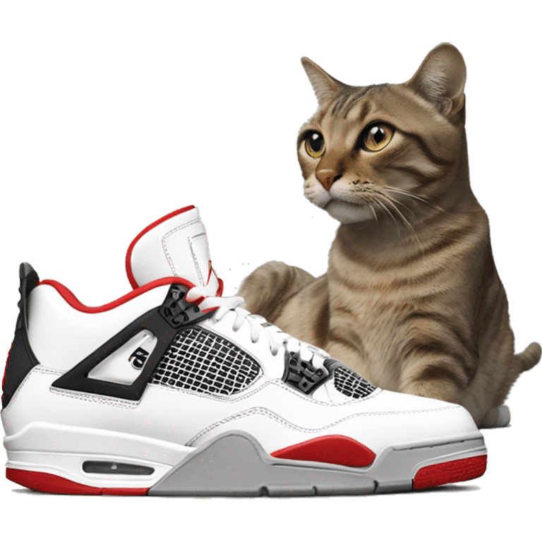 cat and Nike air Jordan 4 emoji