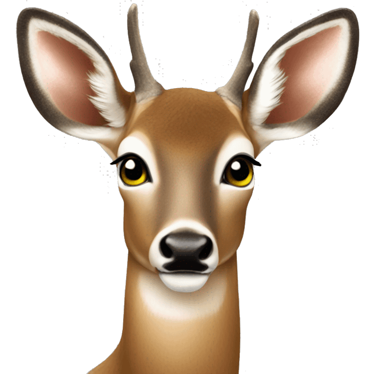 doe green eyes whitetail deer emoji