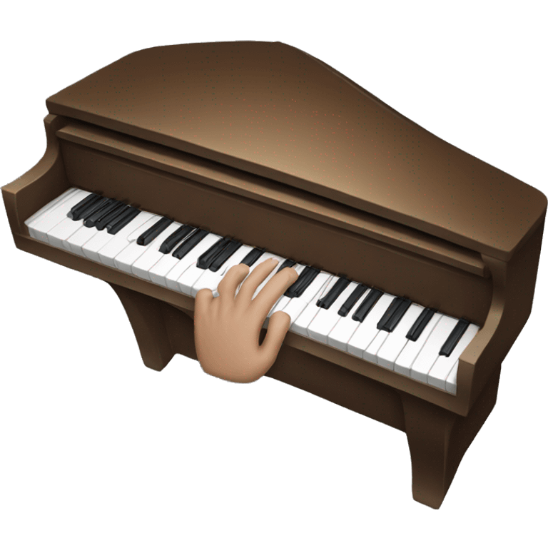 piano with hand emoji