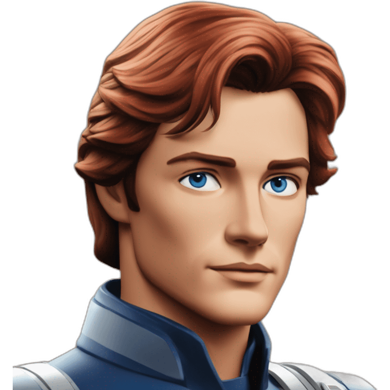 alain delon young space traveller blue eyes neat red hair emoji