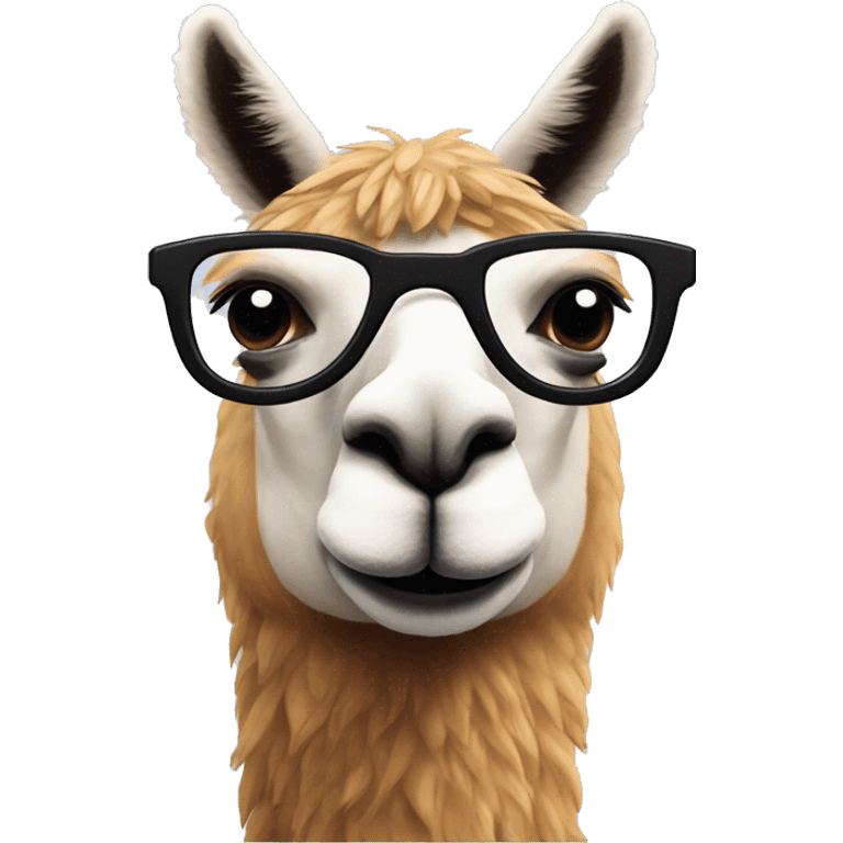 llama with disguise nose and glasses 🥸 emoji