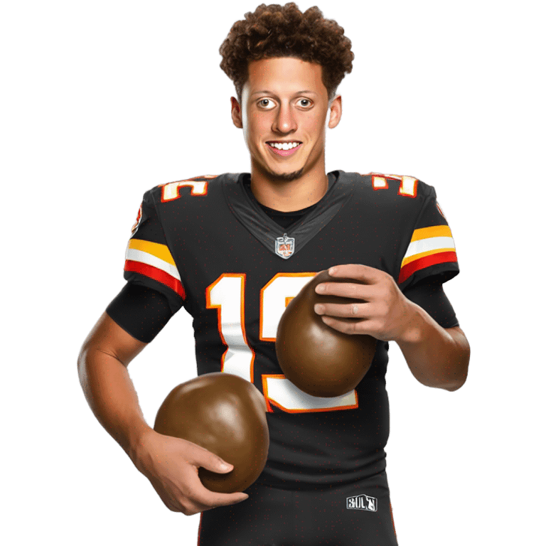 patrick mahomes with turd emoji