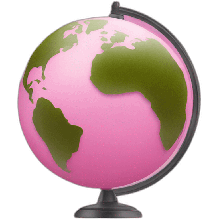 Pink meridian globe emoji