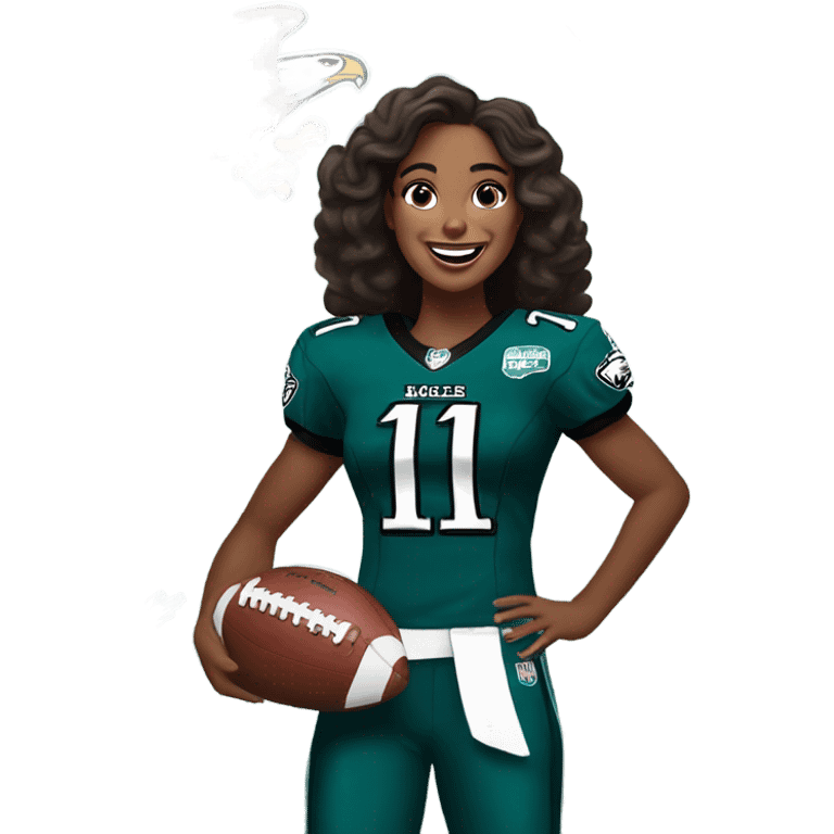 Laura as an eagles fan emoji