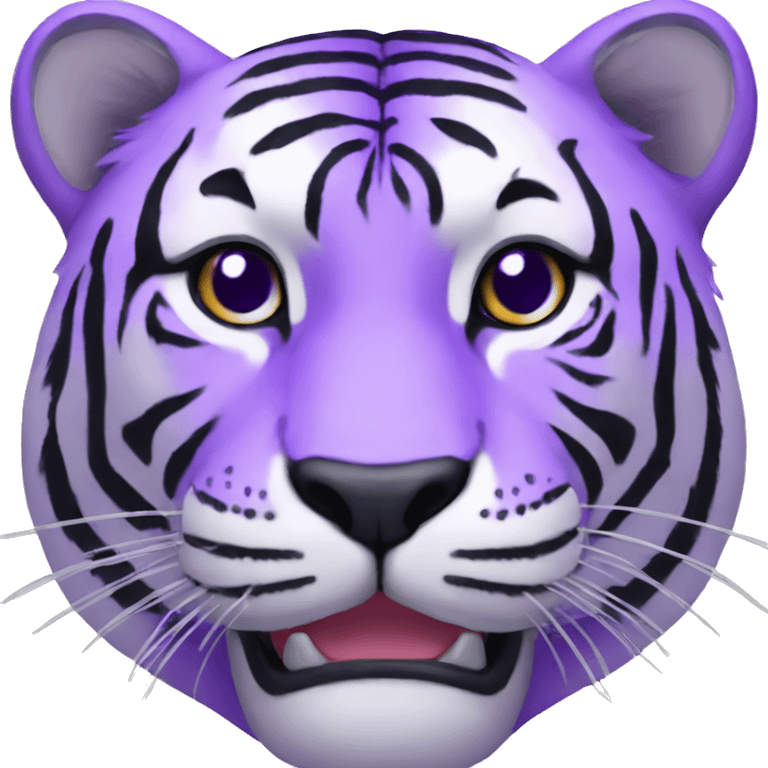 Purple tiger face emoji