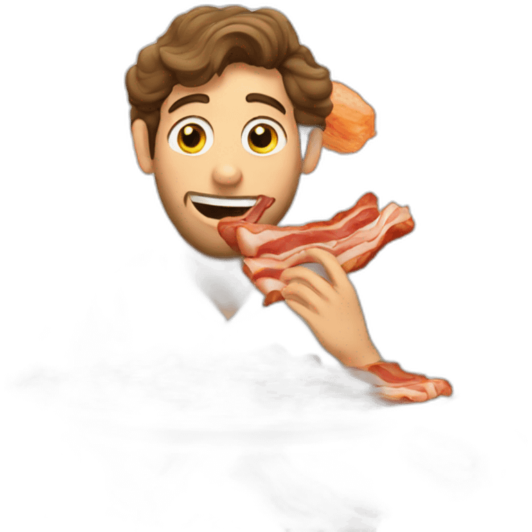 Jewish person eating bacon emoji