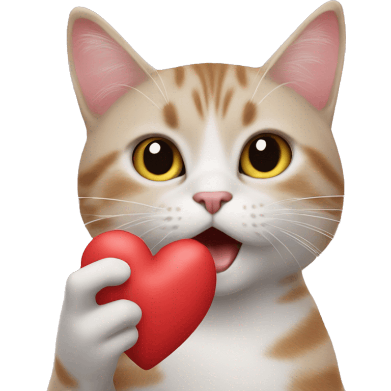 cat blowing kiss heart emoji