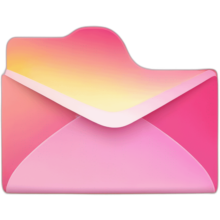 gradient pink yellow shades folder with documents emoji