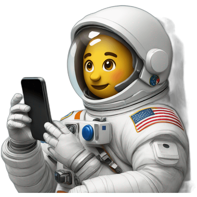 astronaut on their phone emoji