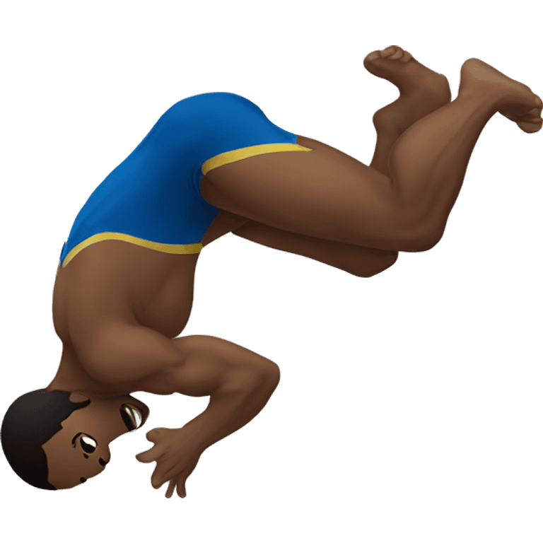 Wrestler doing backflip  emoji