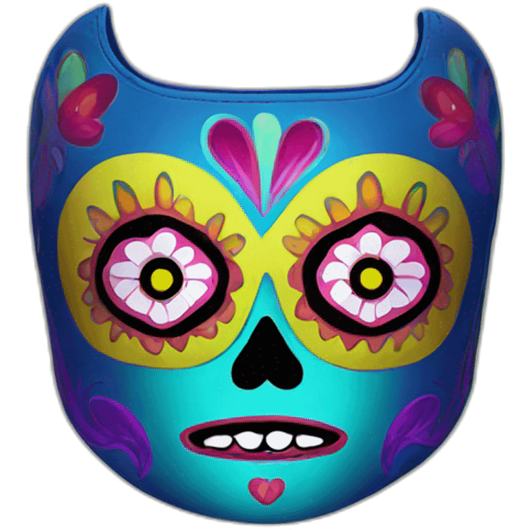 Colorful el muerte sleeping mask emoji