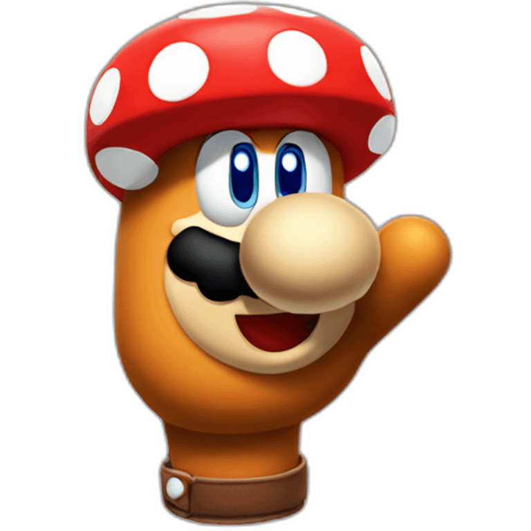 super mario glove single finger pointing emoji