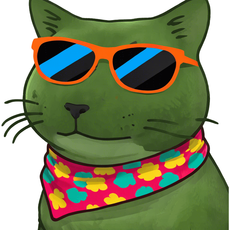 Cat with sunglasses emoji