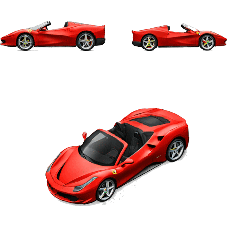 Red Ferrari Open roof emoji