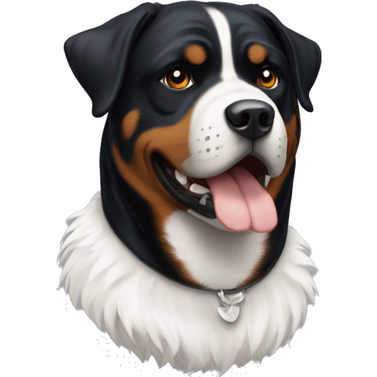 Rottweiler with white fur on his chest emoji