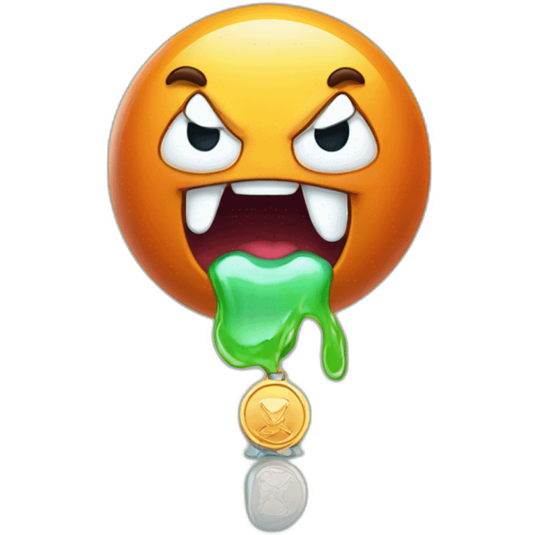 angry slime with silver medal emoji