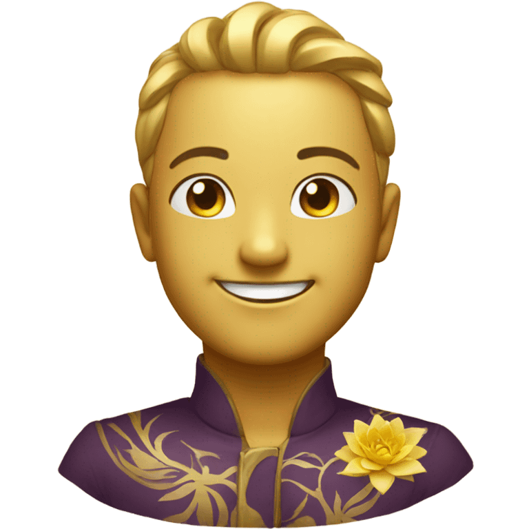 Golden Lotus  smiling  emoji