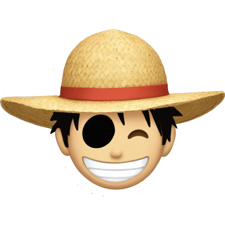 Luffy straw hat emoji